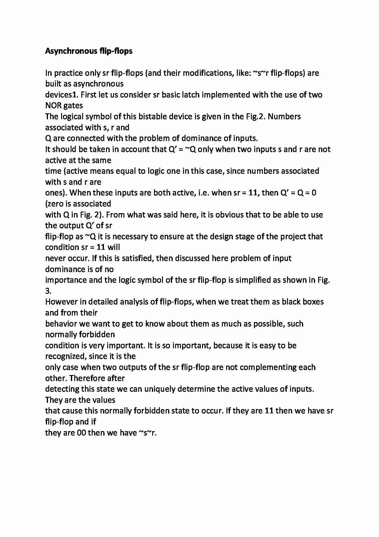 Asynchronous flipflops - strona 1