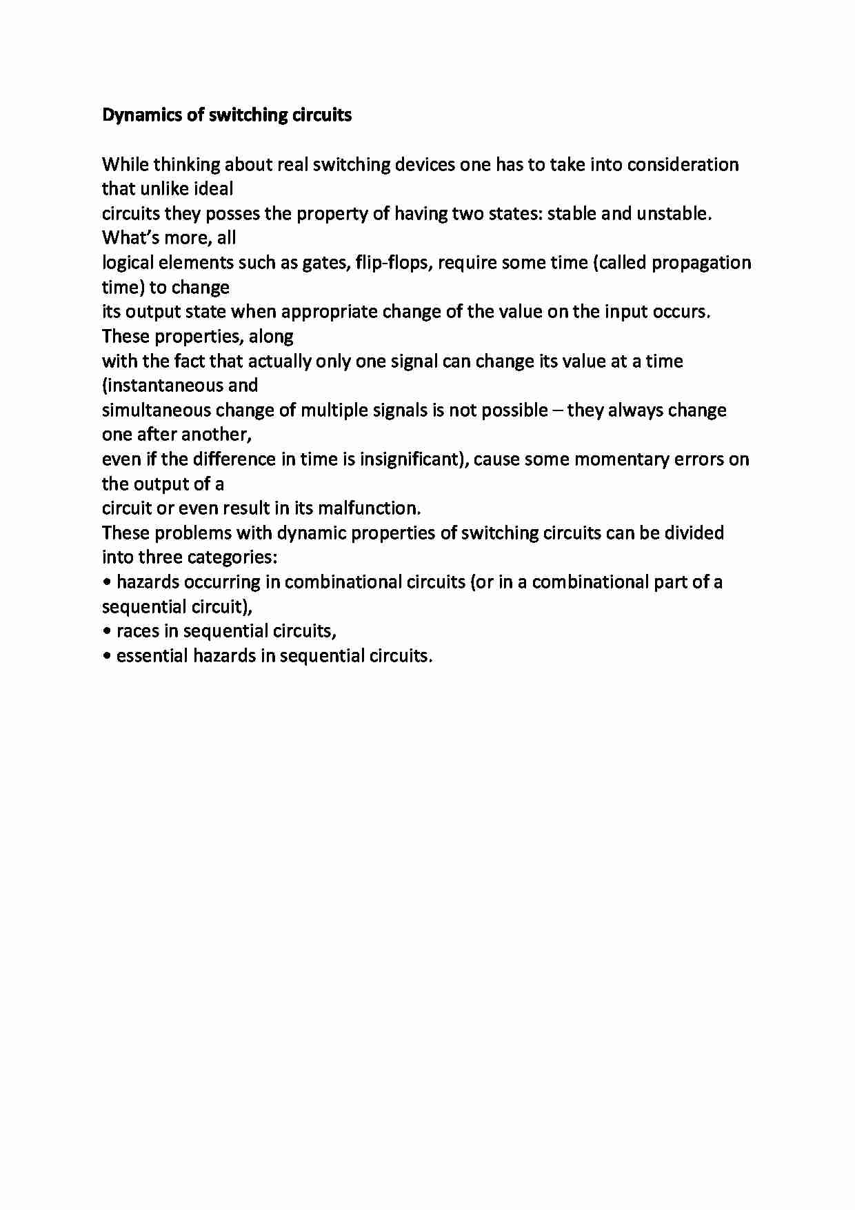 Dynamika układów przełączających - strona 1