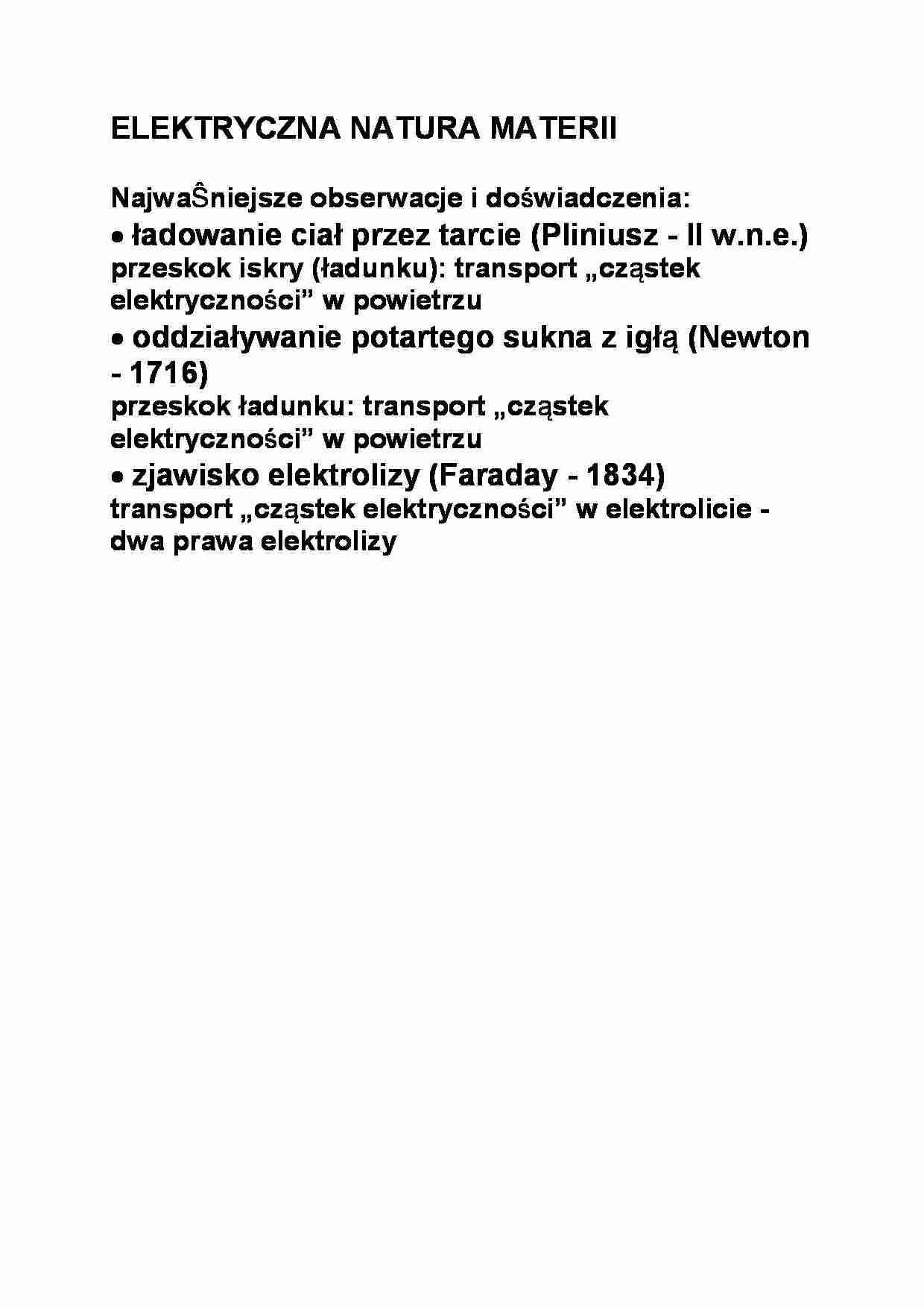 Elektryczna natura materii - strona 1