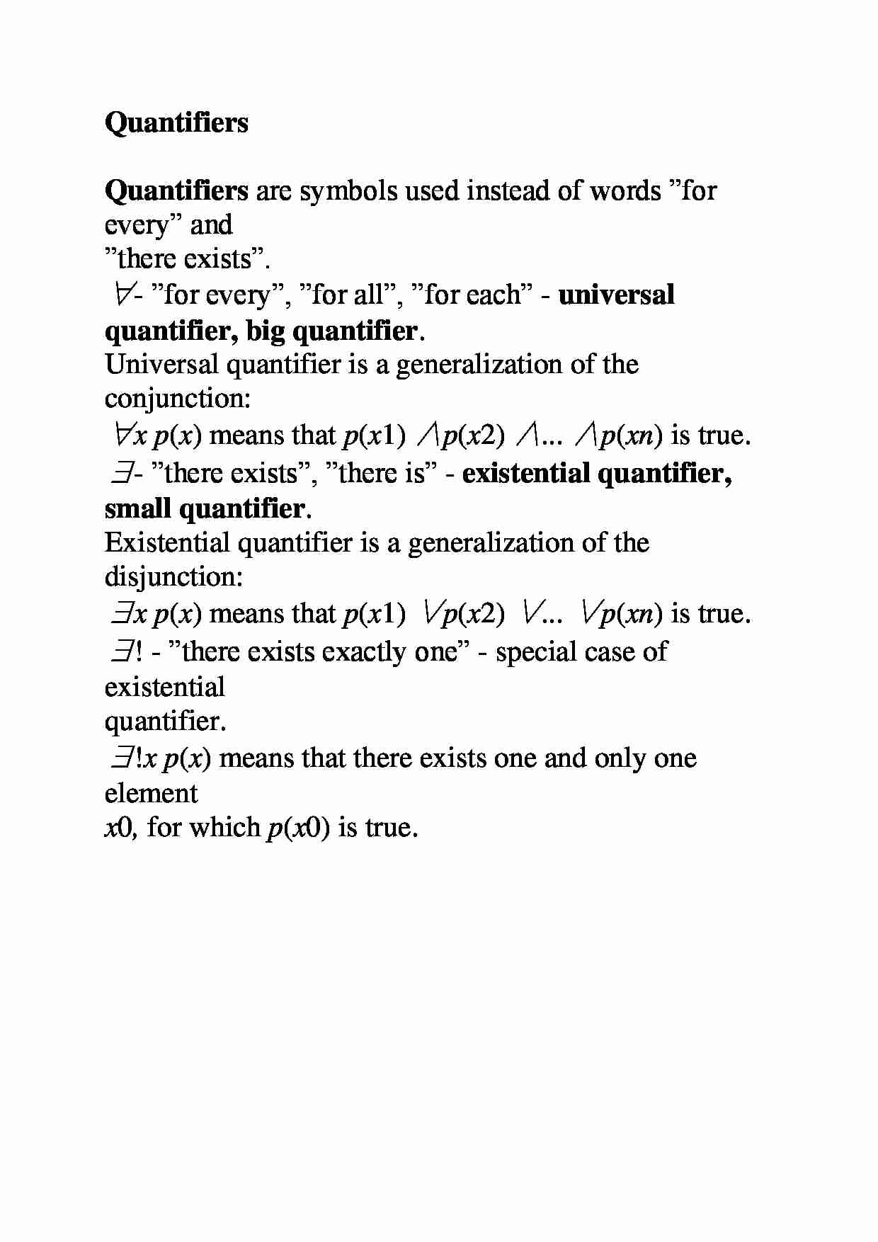 Kwantyfikatory - strona 1