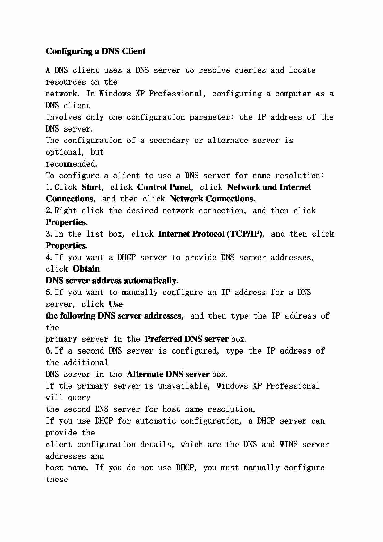 Konfiguracja klienta DNS - strona 1