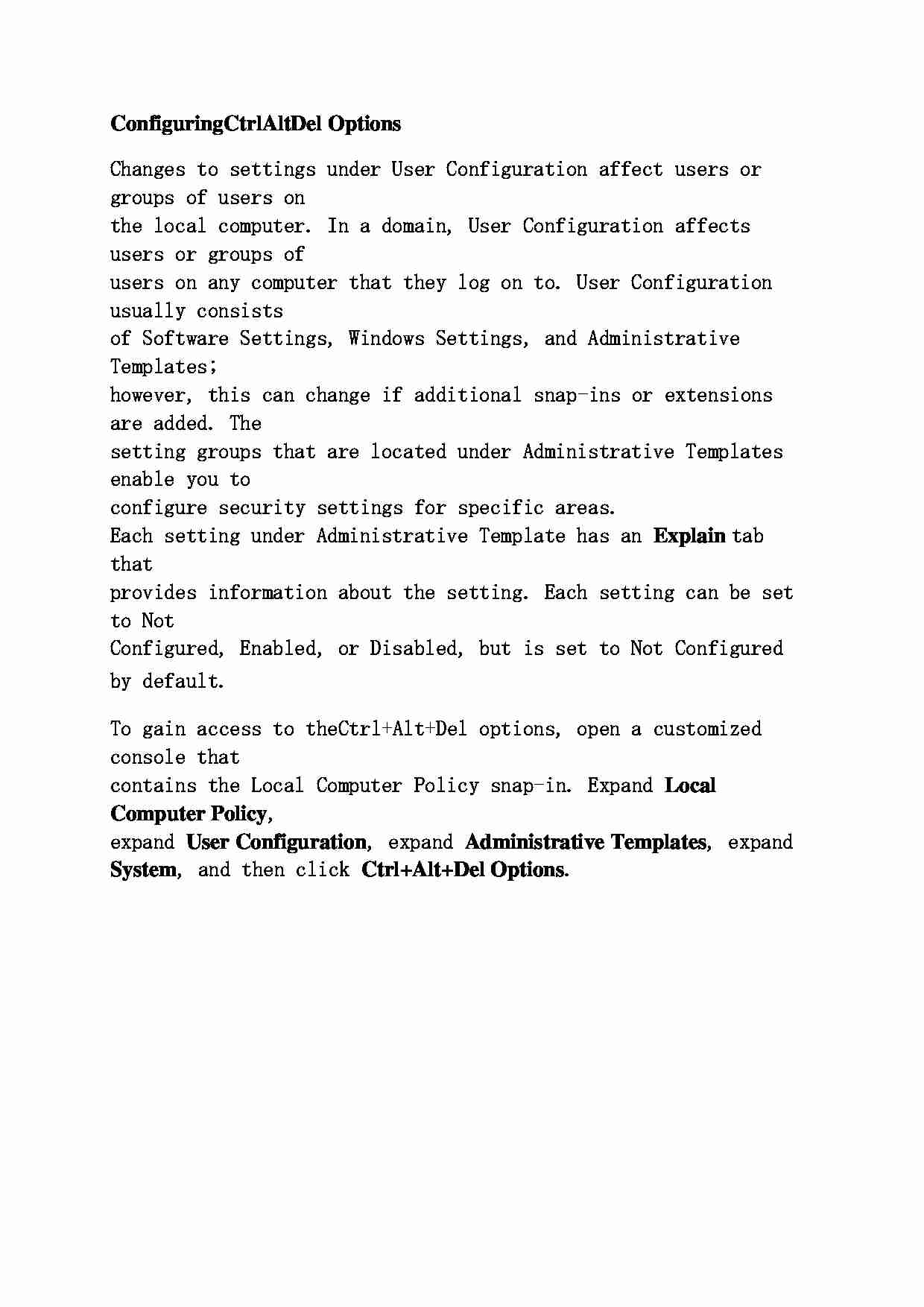 Konfigurowanie opcji Ctrl Alt Del - strona 1