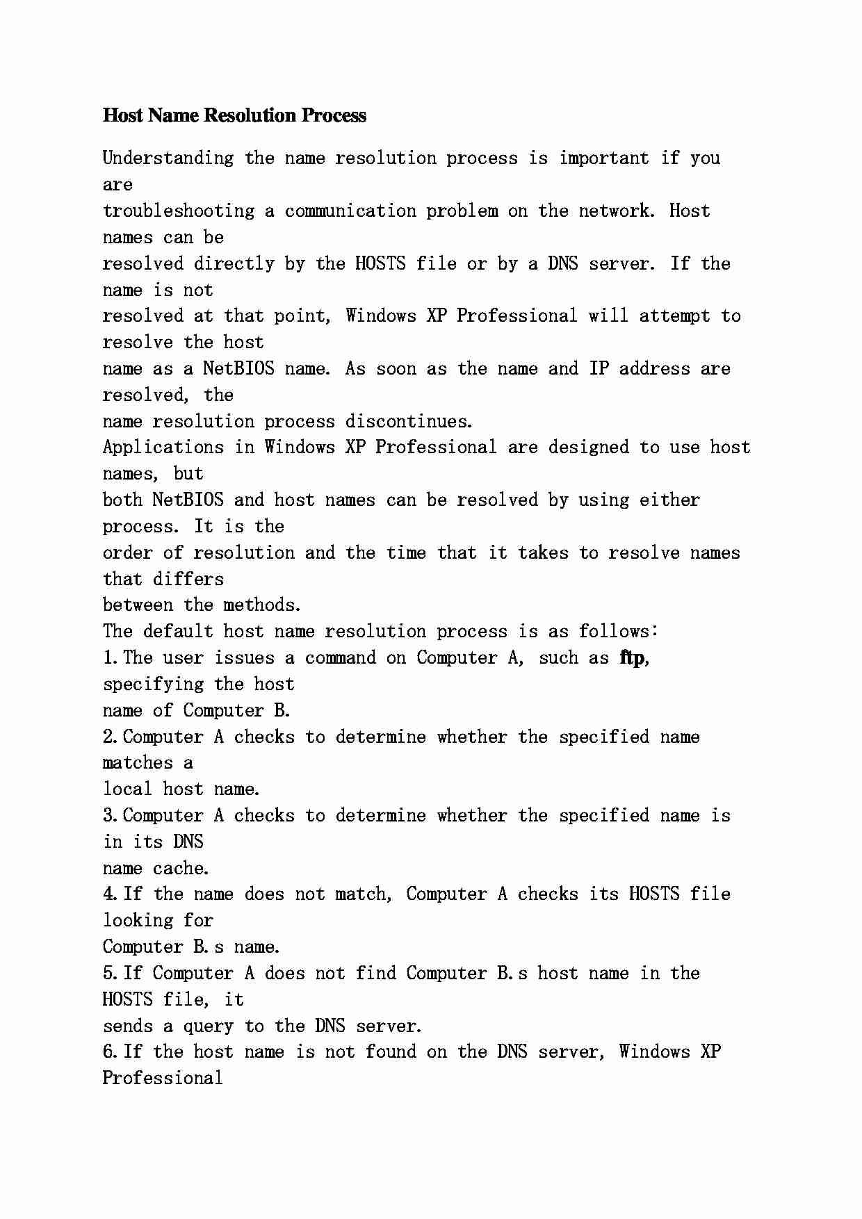 Nazwa hosta, proces rozdzielczości  - strona 1