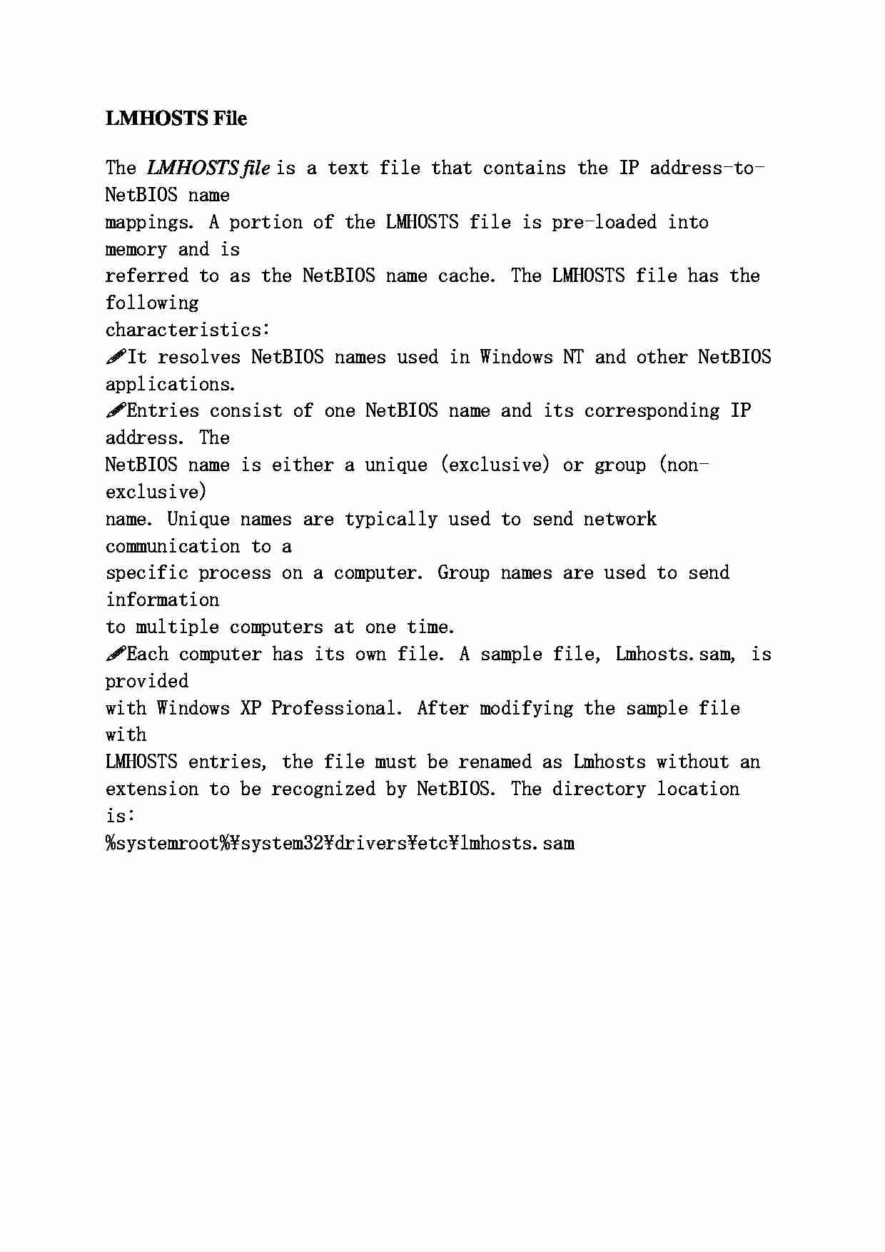 Plik LMHOSTS - strona 1