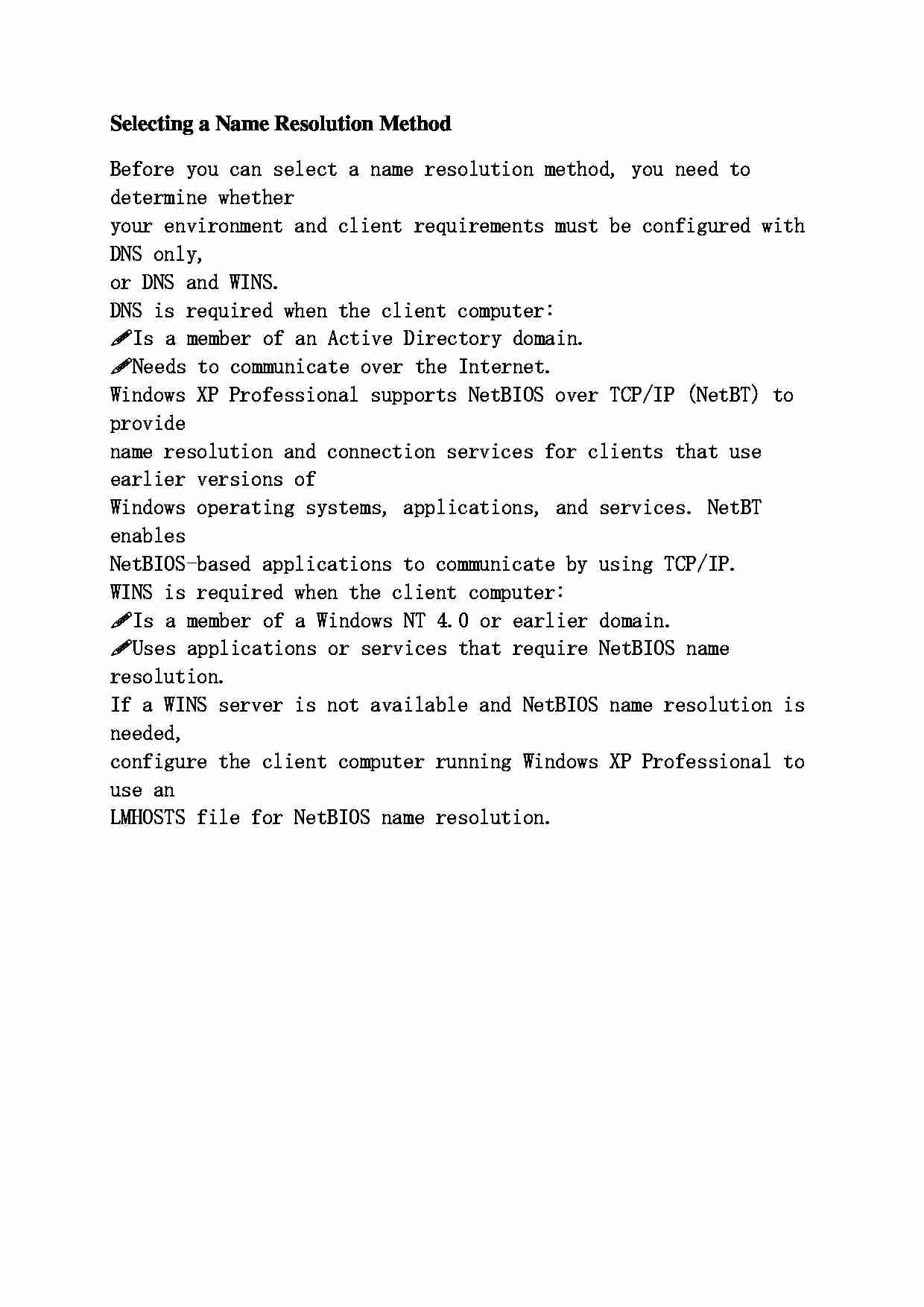 Wybór metody rozpoznawania nazw - strona 1