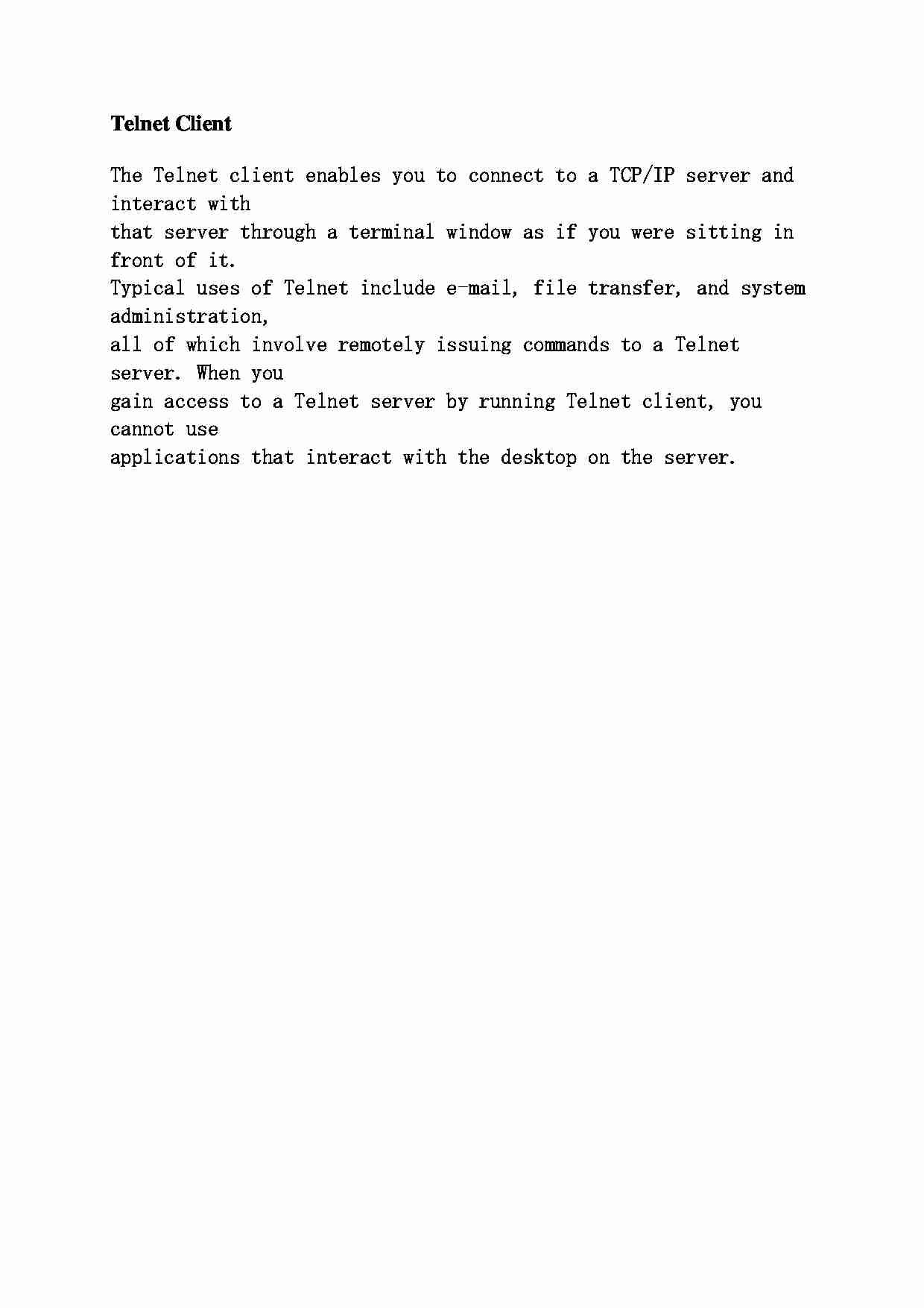 Klient Telnet - strona 1