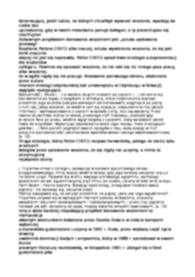 Kierowanie wrażeniem - wykład - strona 2