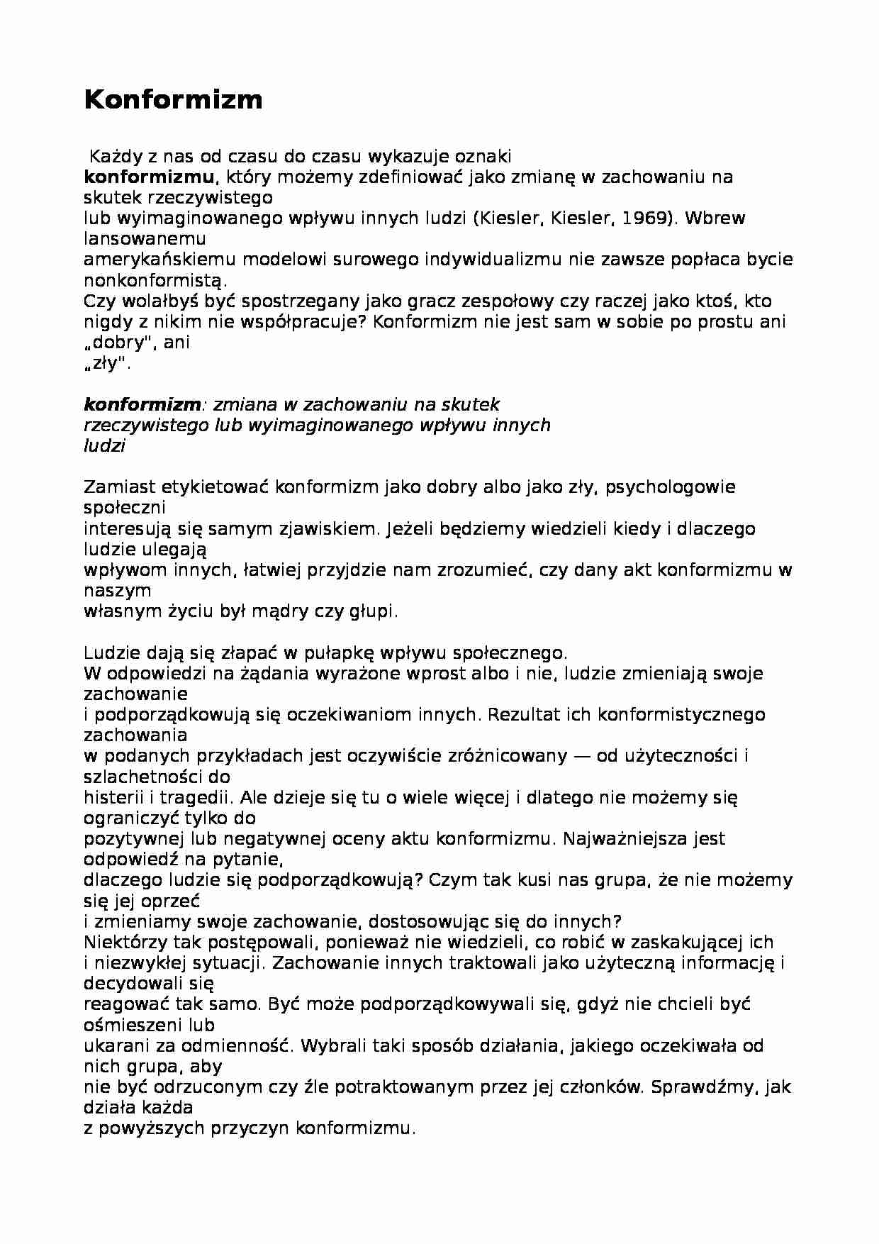 Wykład o konformizmie - strona 1