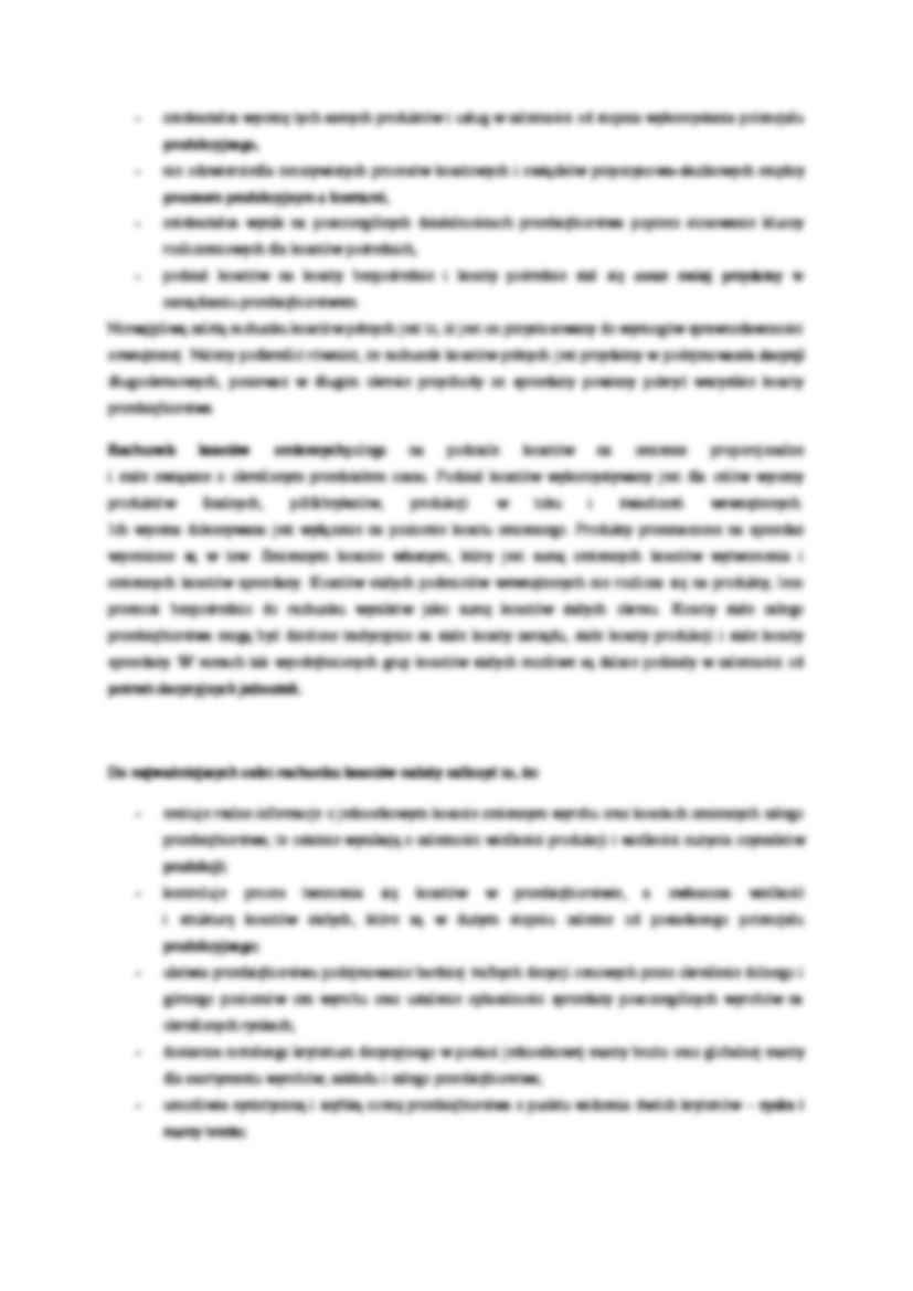 Rachunek kosztów pełnych i zmiennych - wykład - strona 2