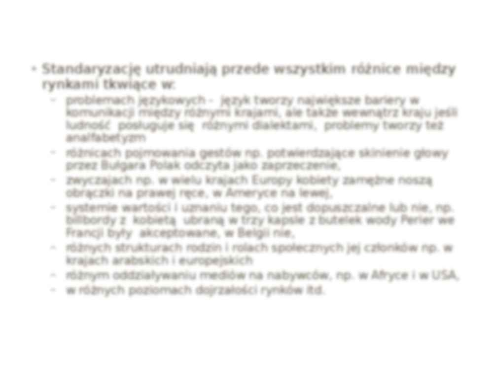 Specyfika rynku a proporcje standaryzacji - prezentacja - strona 3