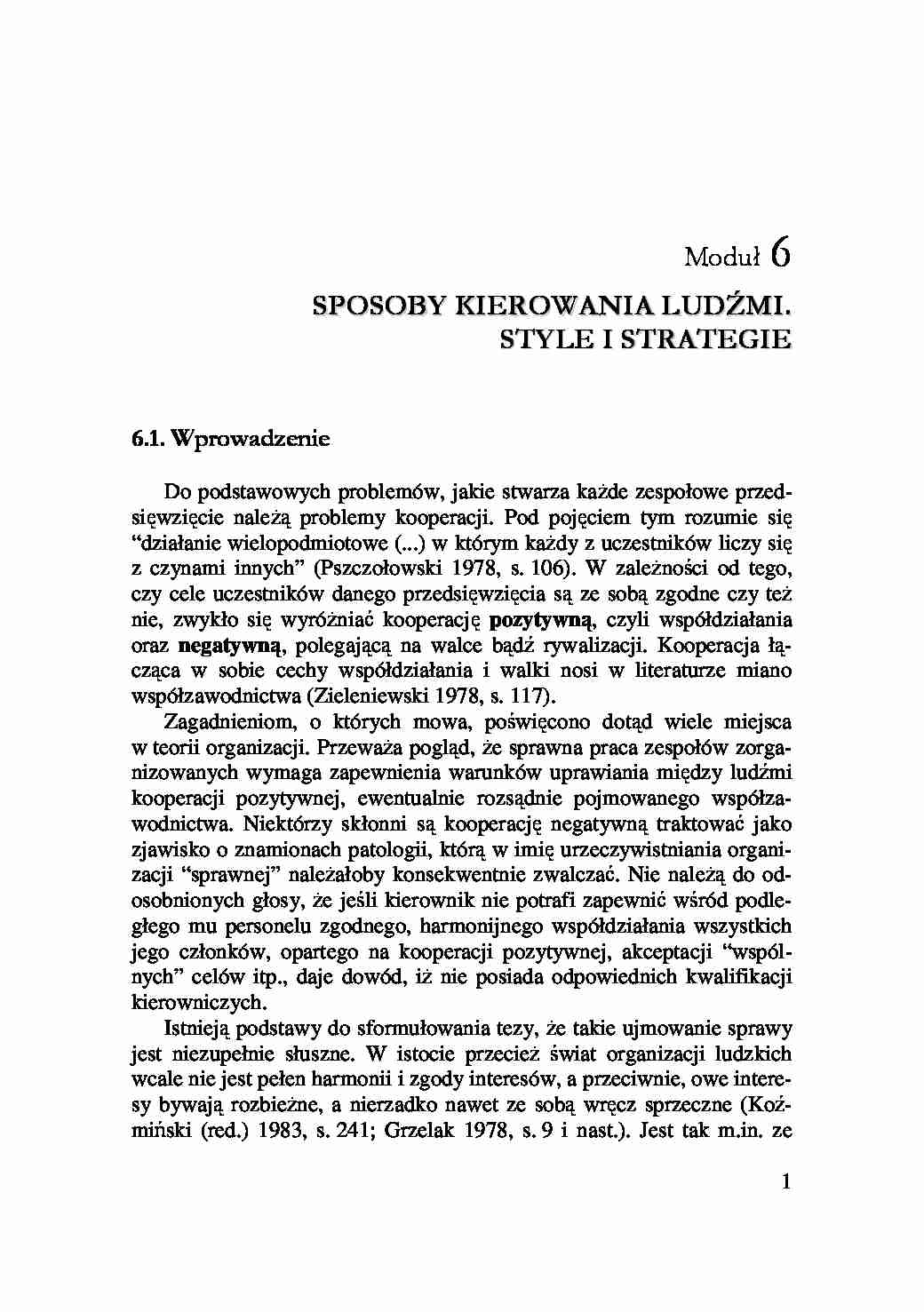 Sposoby kierowania ludźmi - wykład - strona 1