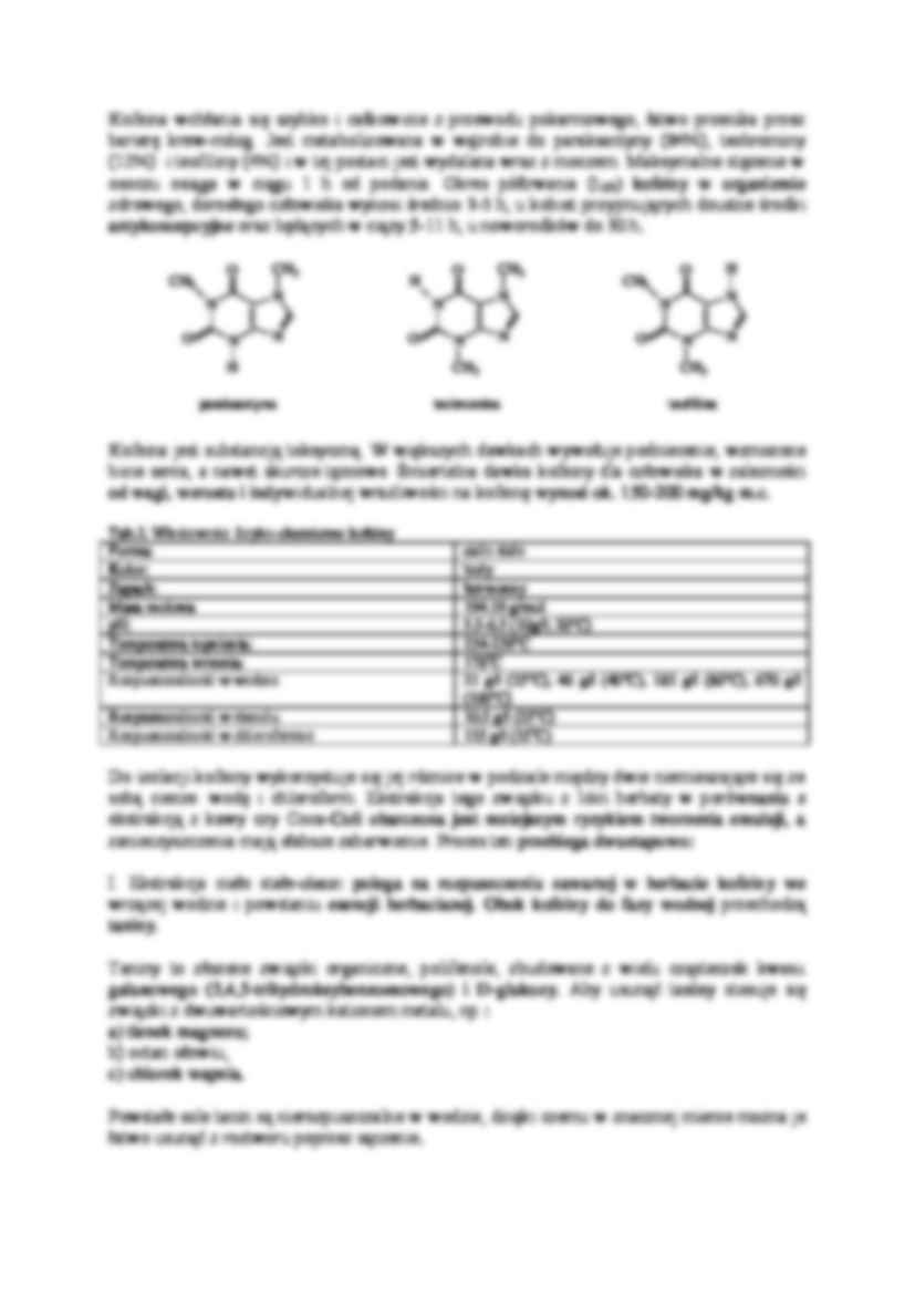Ekstrakcja kofeiny z liści herbaty - wykład - strona 2