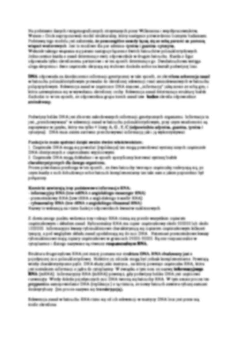 Kwasy nukleinowe - wykład - strona 2