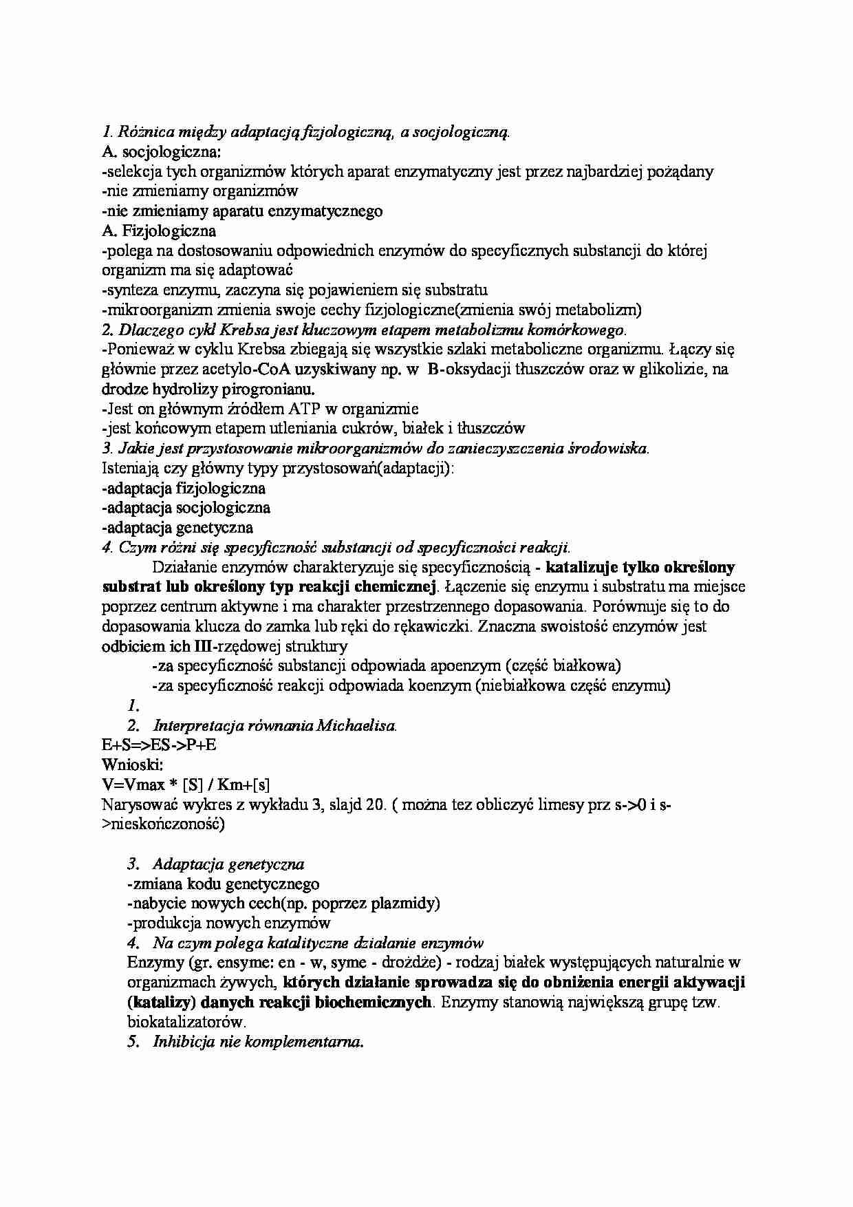 Pytania i odpowiedzi do kolokwium - strona 1
