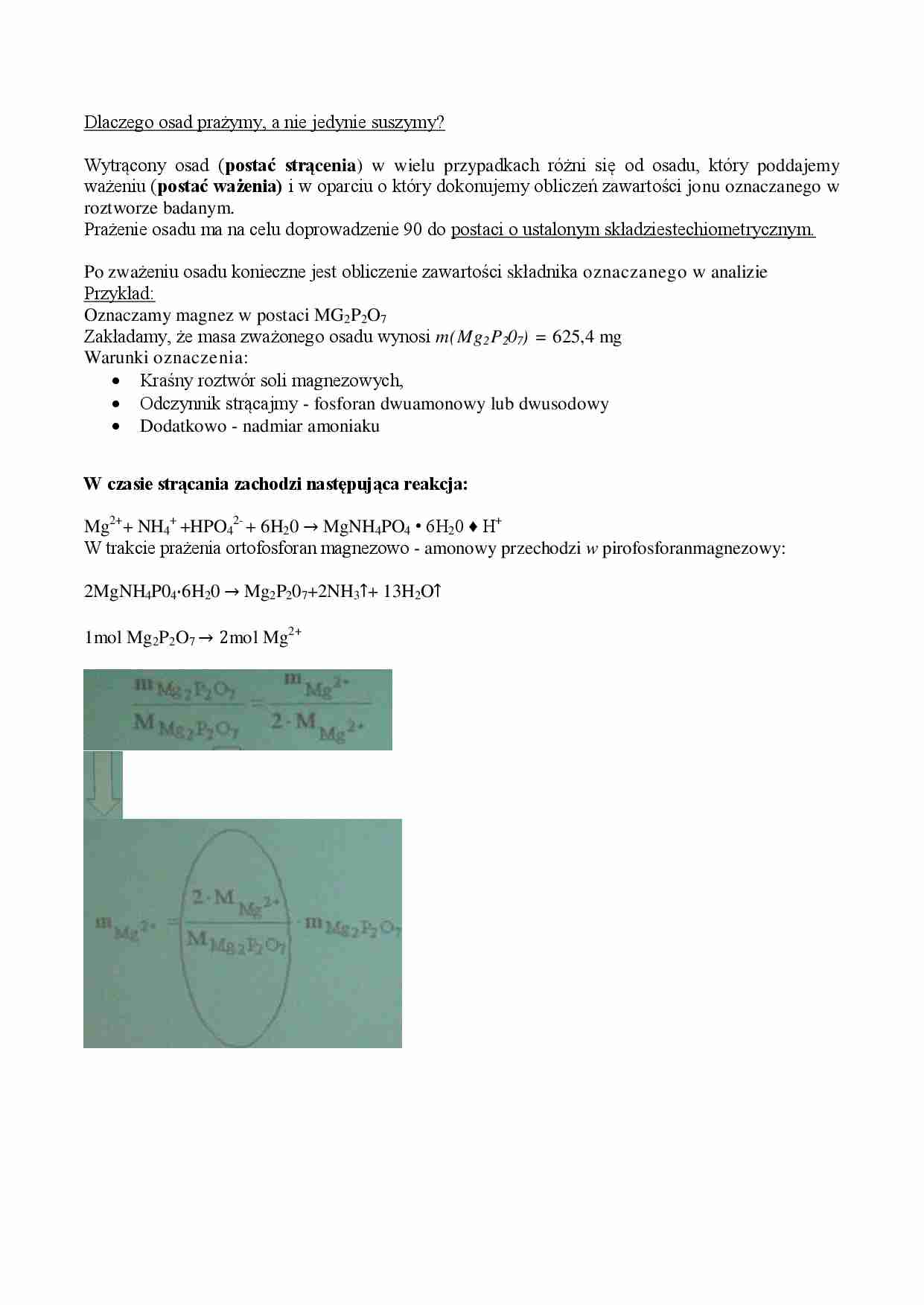 Strącanie osadu - wykład - strona 1