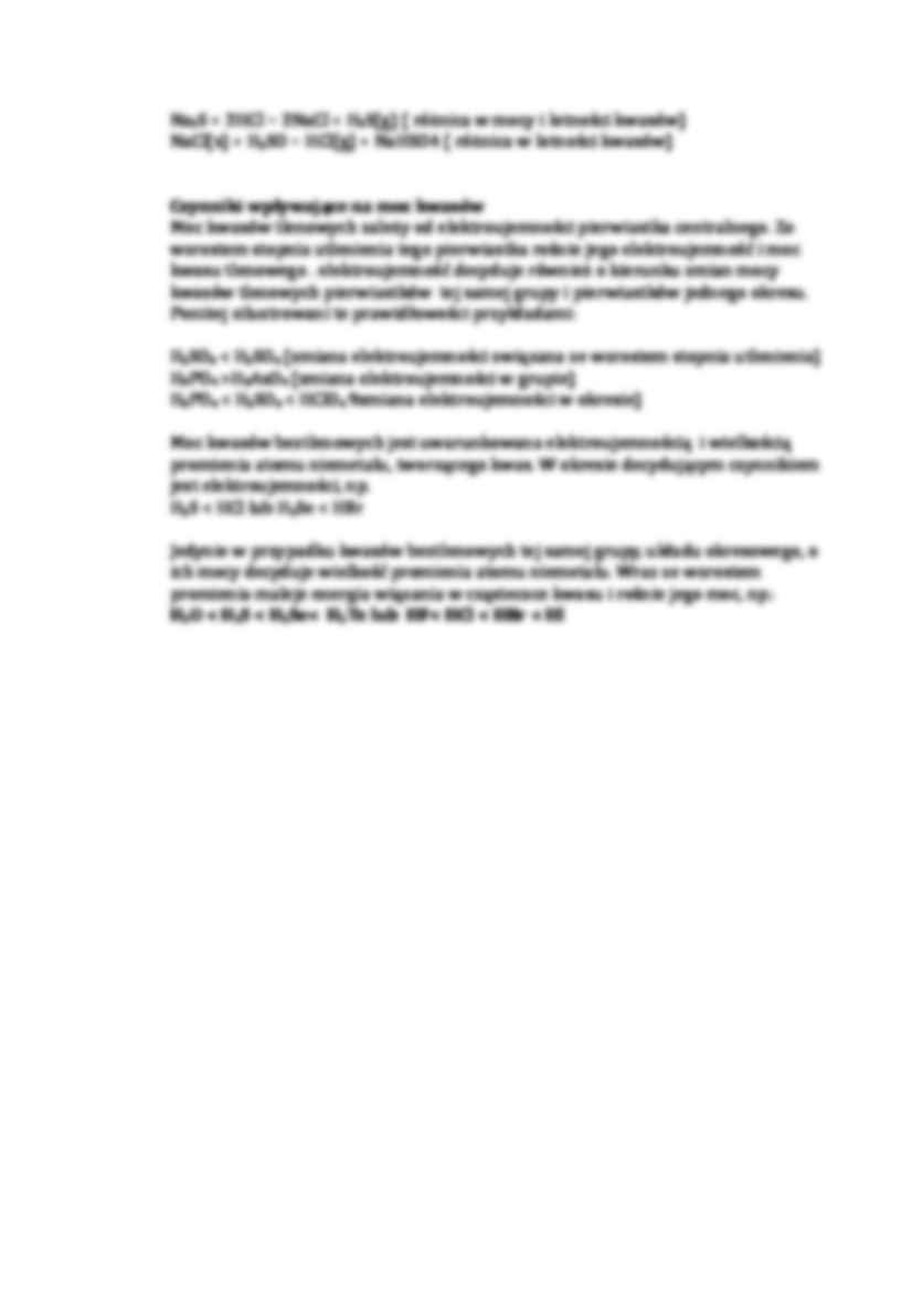 Otrzymywanie kwasów, teoria Arrheniusa - wykład - strona 2