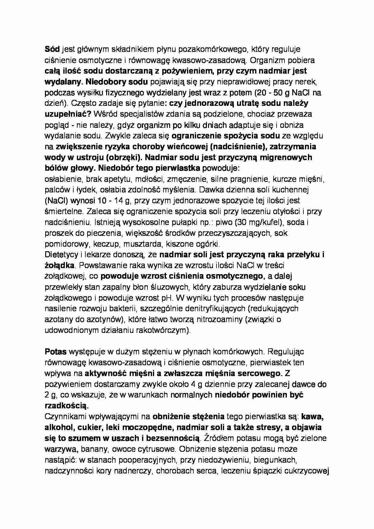 Charakterystyka wybranych pierwiastków śladowych - wykład - strona 1