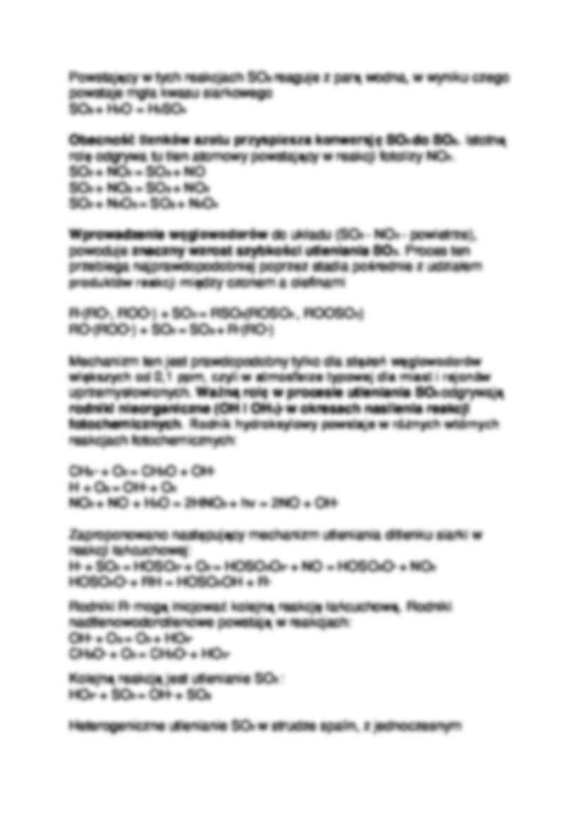 Przemiany tlenków siarki w atmosferze - wykład - strona 3