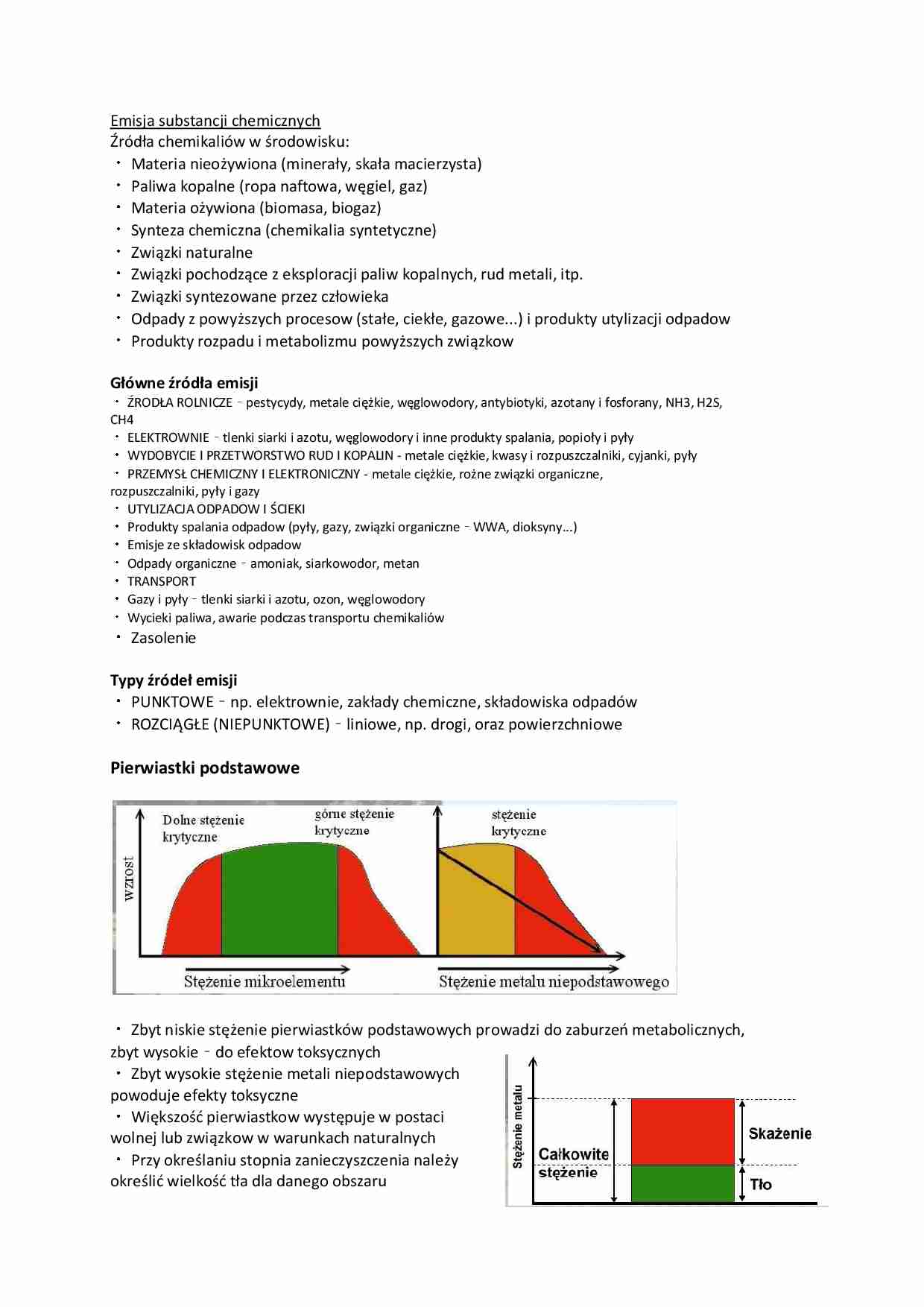 Emisja substancji chemicznych - wykład - strona 1