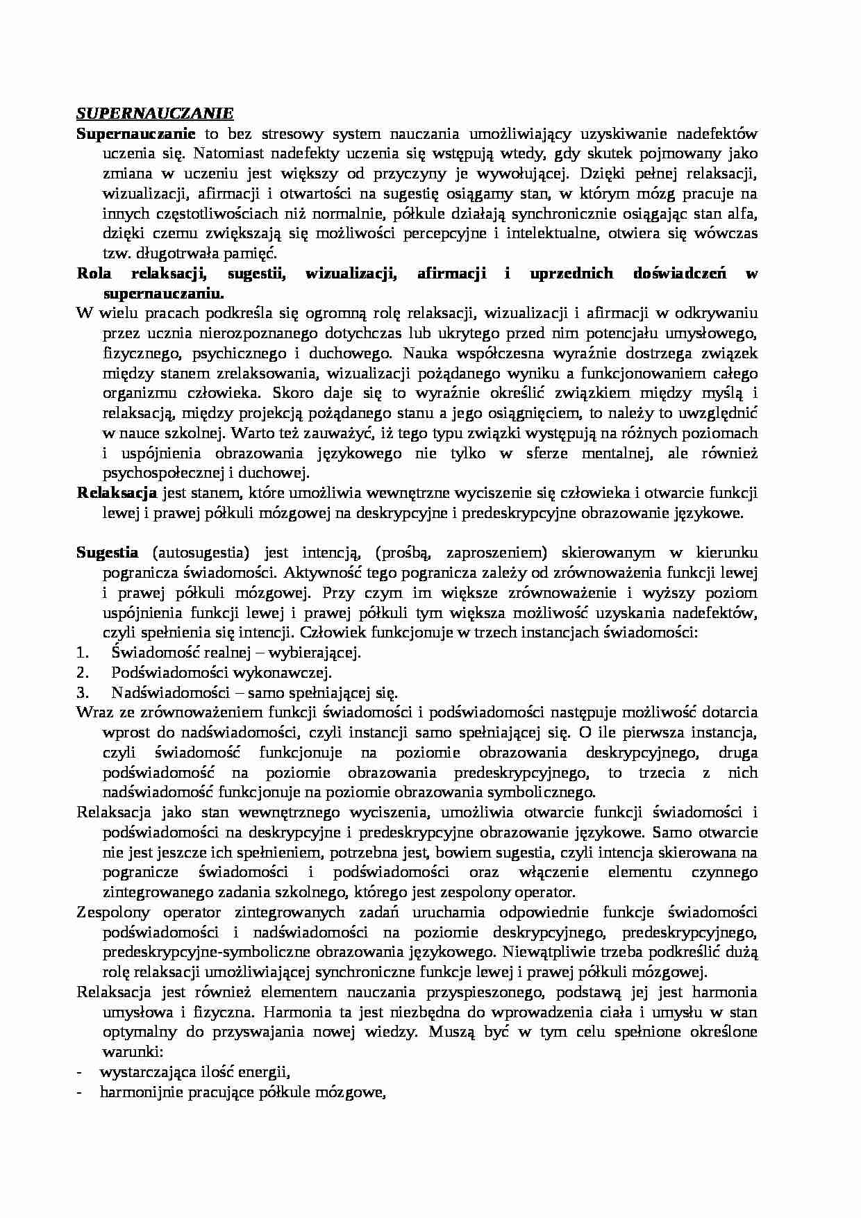SUPERNAUCZANIE - strona 1