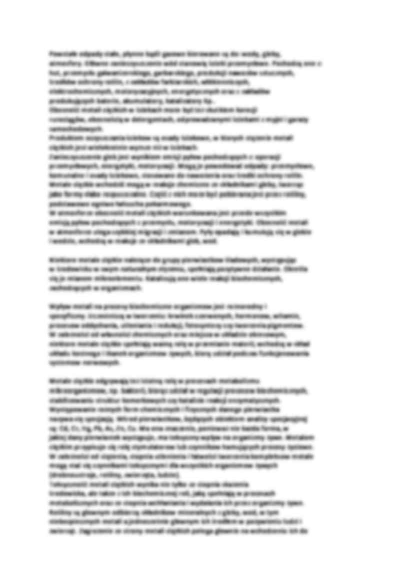 Metale niezbędne i toksyczne - wykład - strona 2