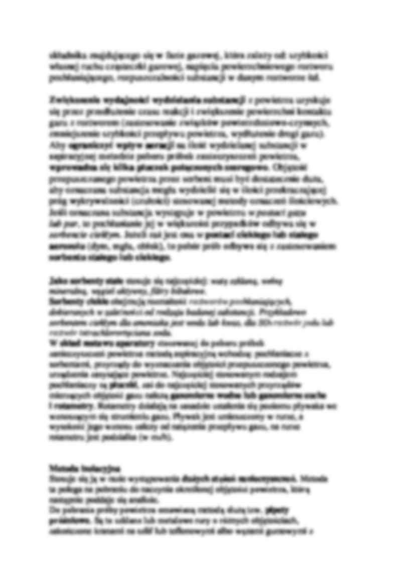 Metody poboru próbek powietrza - wykład - strona 2