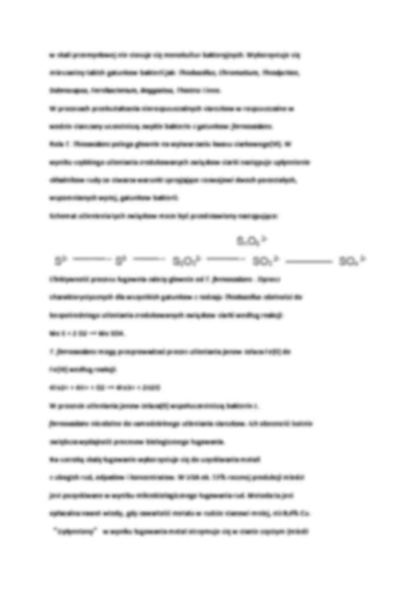 Mikrobiologiczne ługowanie metali z rud - wykład - strona 2