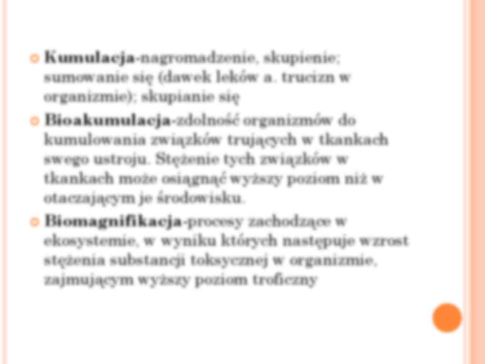 Kumulacja zanieczyszczeń - wykład - strona 2
