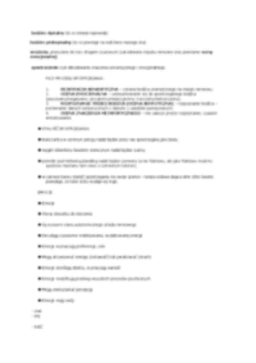 Klasyfikacja zjawisk psychicznych - wykład - strona 3