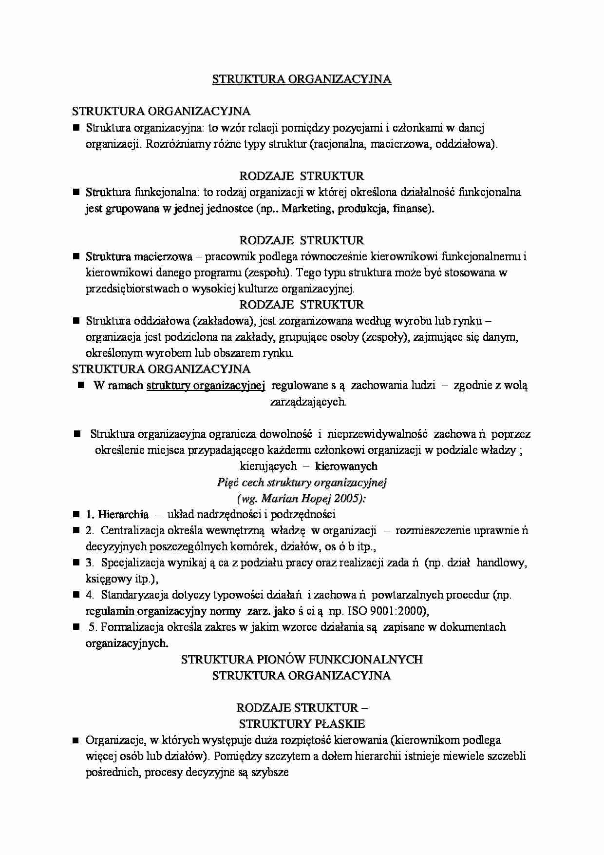 Struktura organizacyjna - wykład - strona 1
