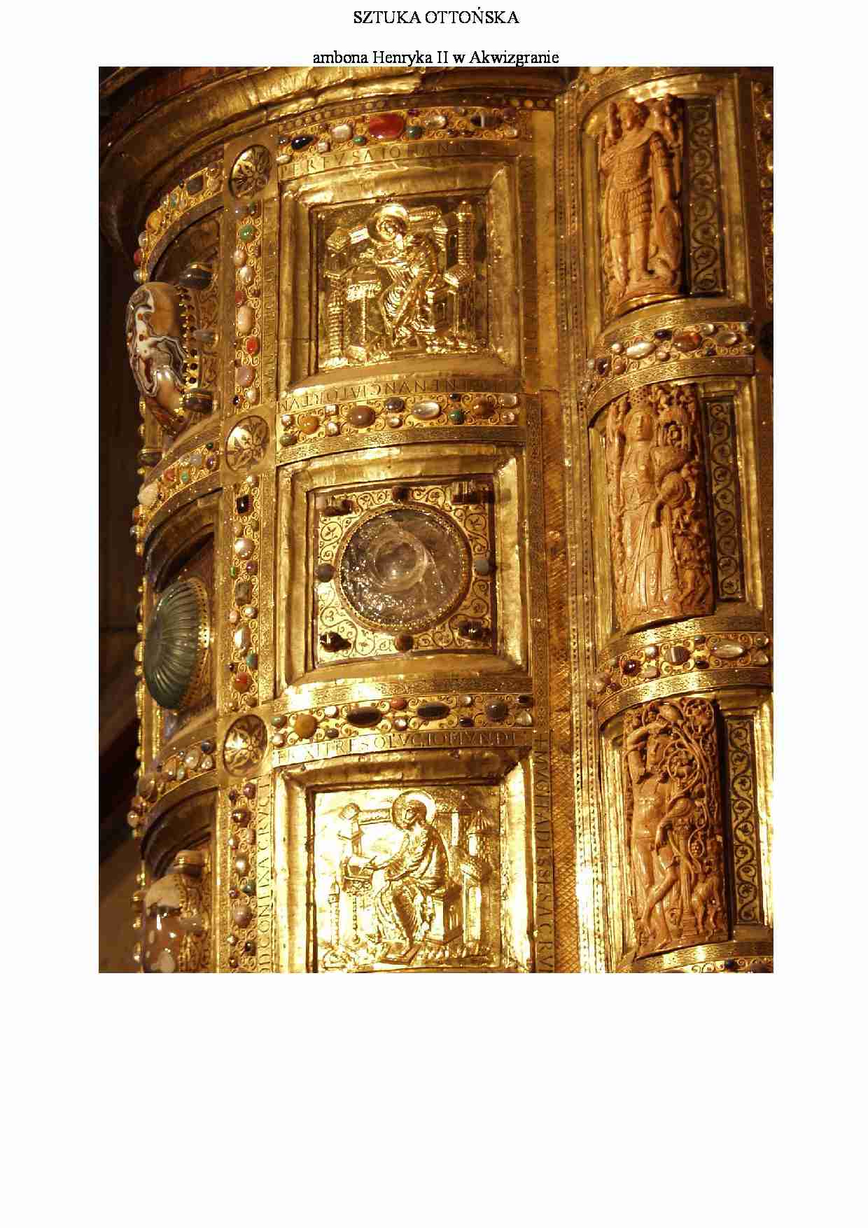 Sztuka ottońska-ambona Henryka II - strona 1