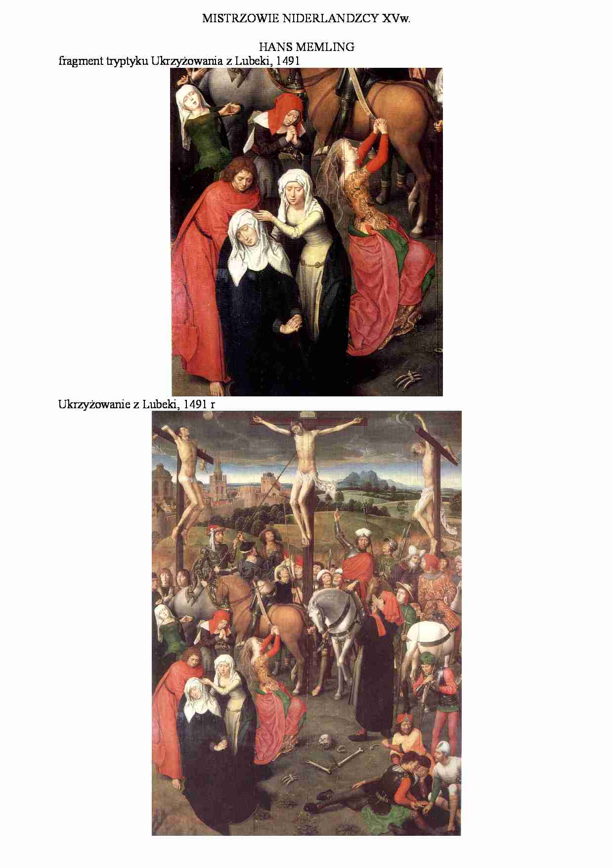 Historia wykład - Hans Memling - strona 1