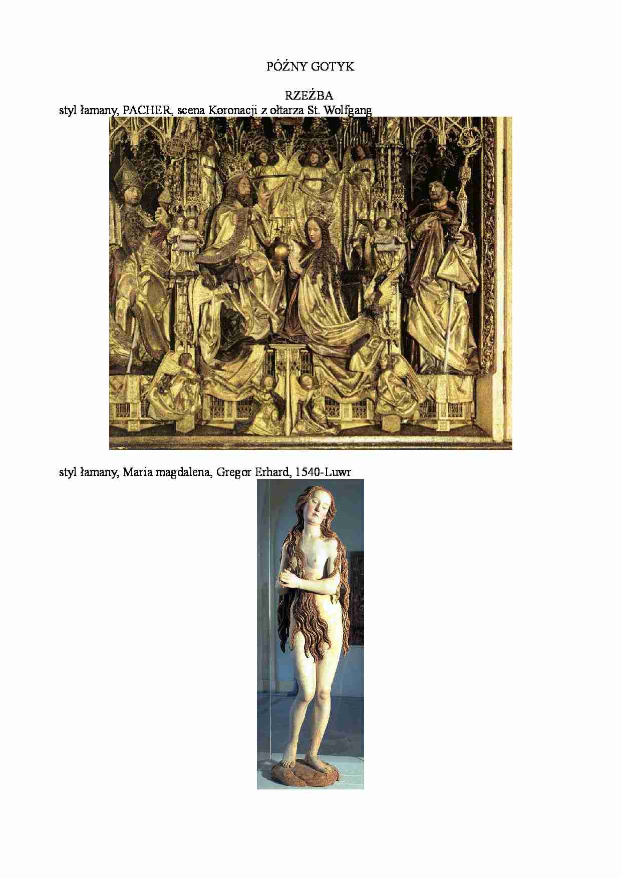 Późny gotyk-rzeźba - strona 1