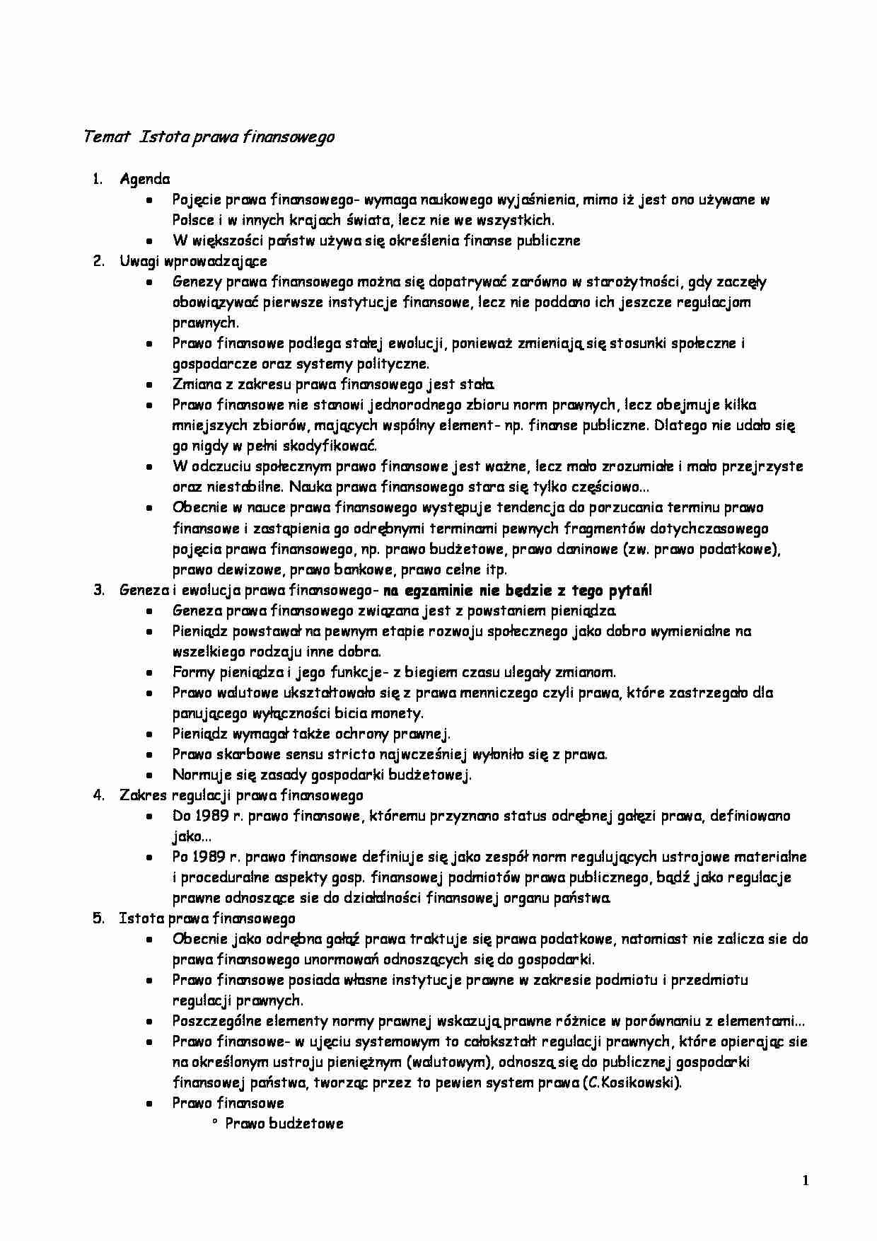 Istota prawa finansowego - strona 1