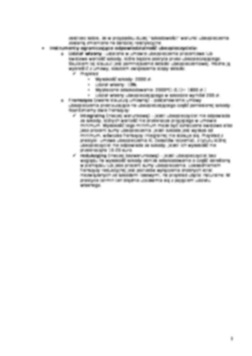 Wpływ systemu ubezpieczenia na wysokość odszkodowania -opracowanie - strona 3