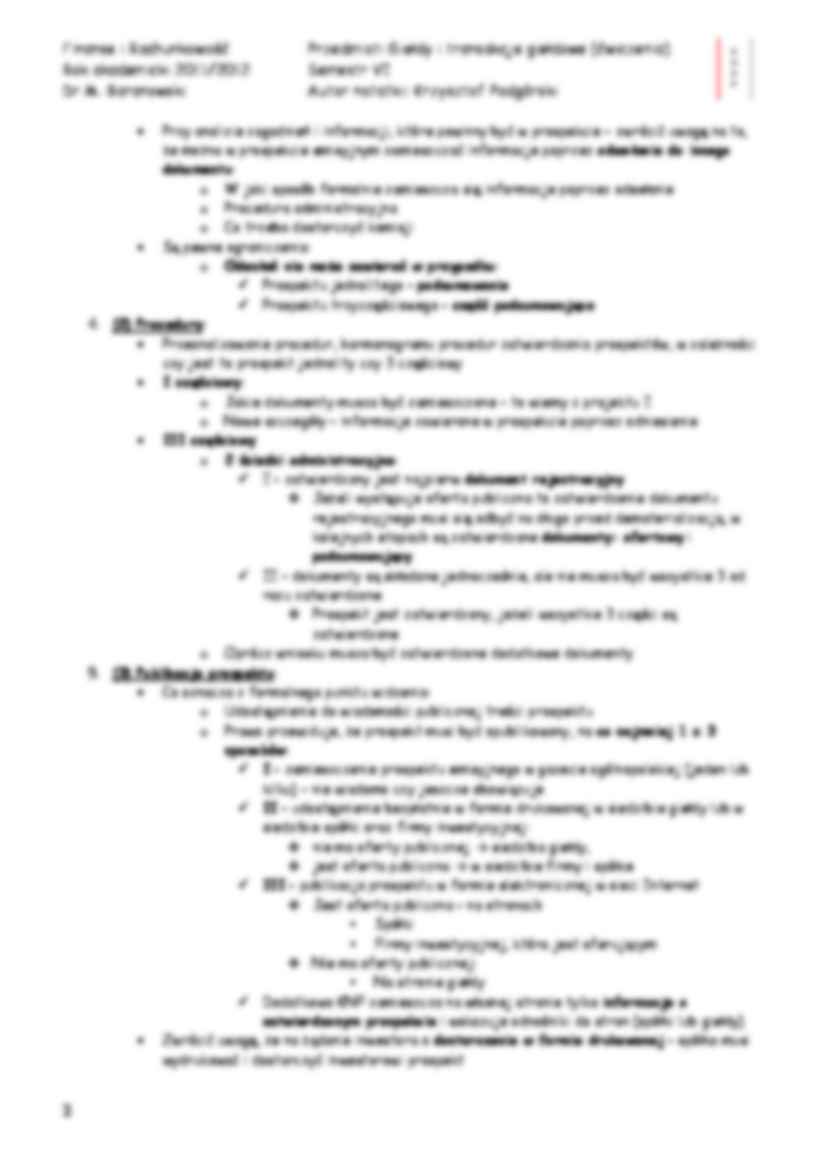 Projekt II o prospekcie emisyjnym - strona 2