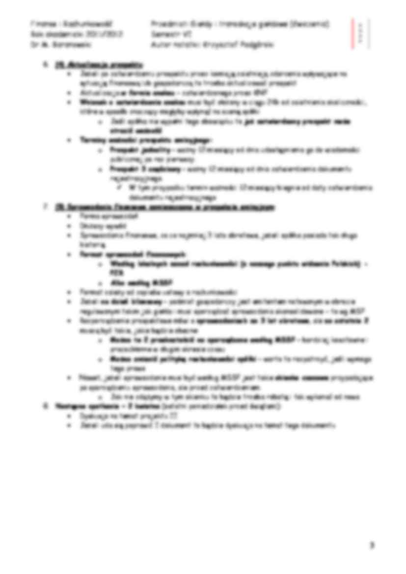 Projekt II o prospekcie emisyjnym - strona 3