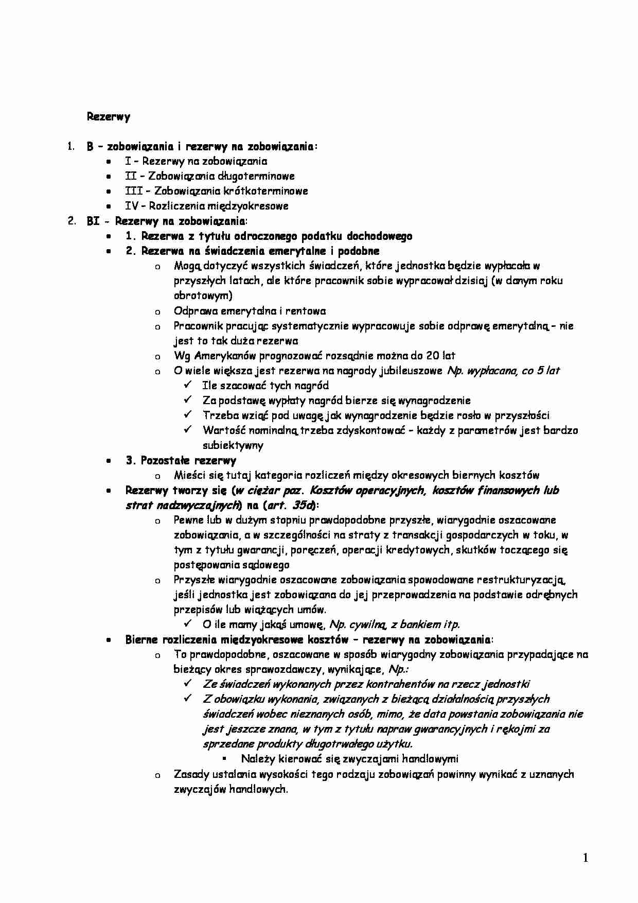 Rezerwy -opracowanie - strona 1