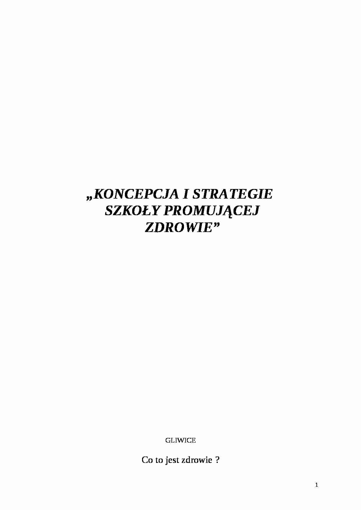 Szkoła promująca zdrowie- pedagogika - strona 1