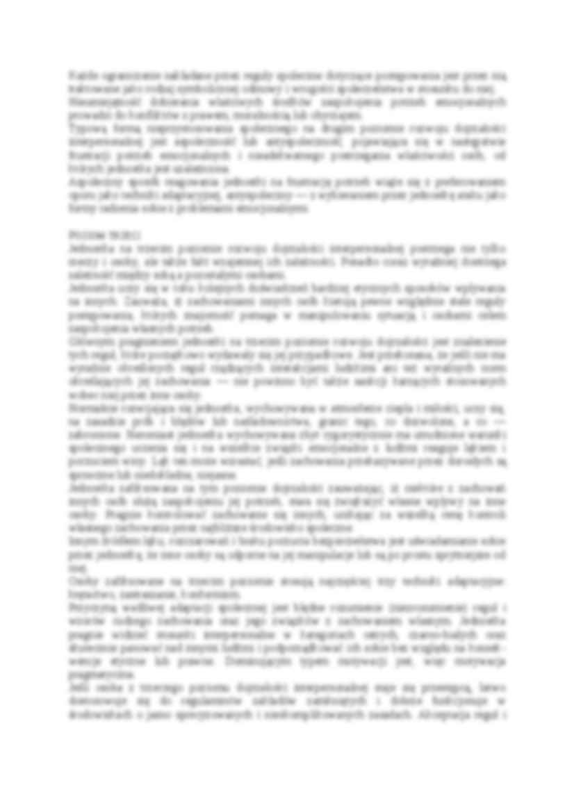 TEORIA ROZWOJU DOJRZAŁOŚCI INTERPERSONALNEJ I SYSTEM DIAGNOSTYCZNY 