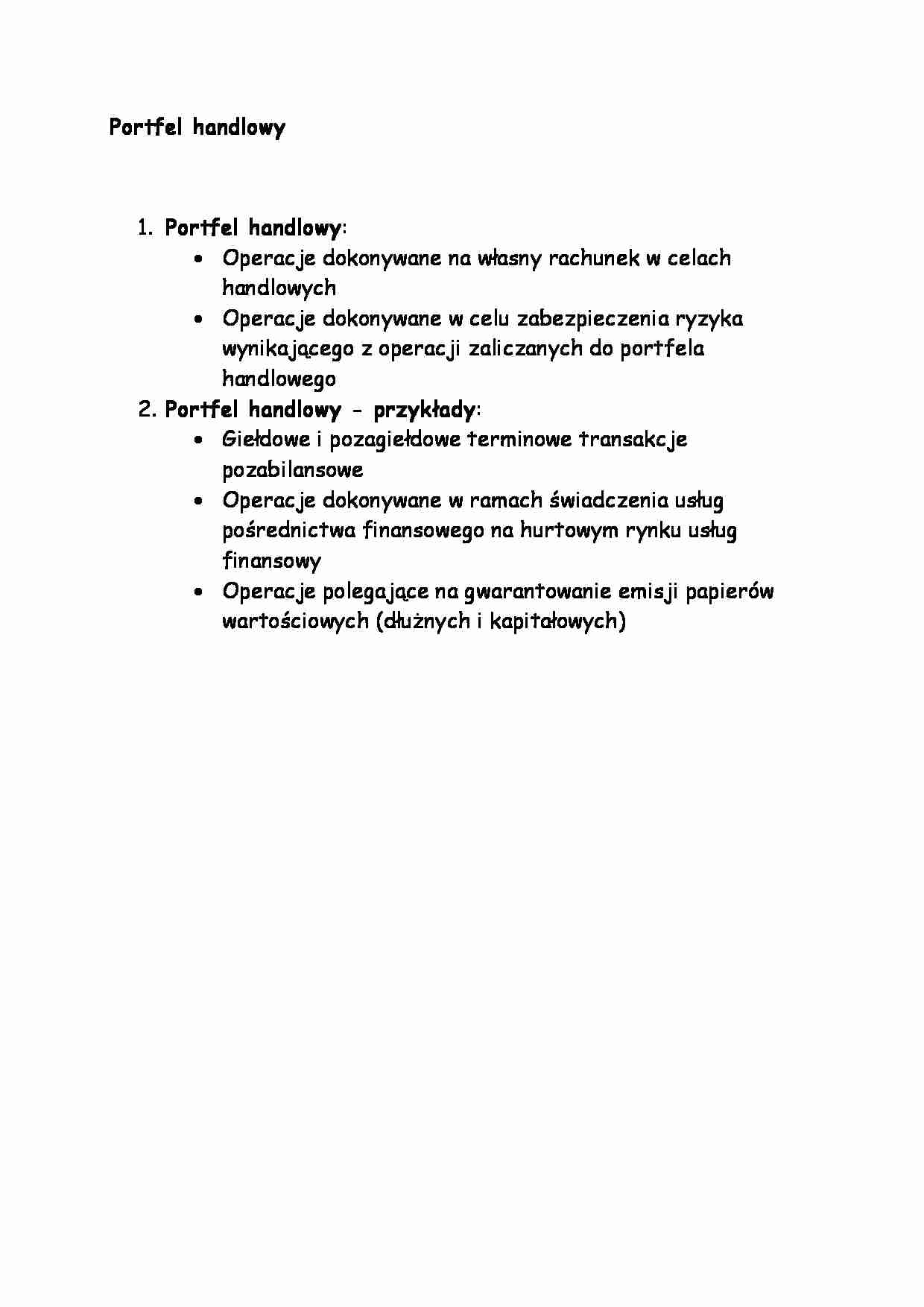 Portfel handlowy -opracowanie - strona 1