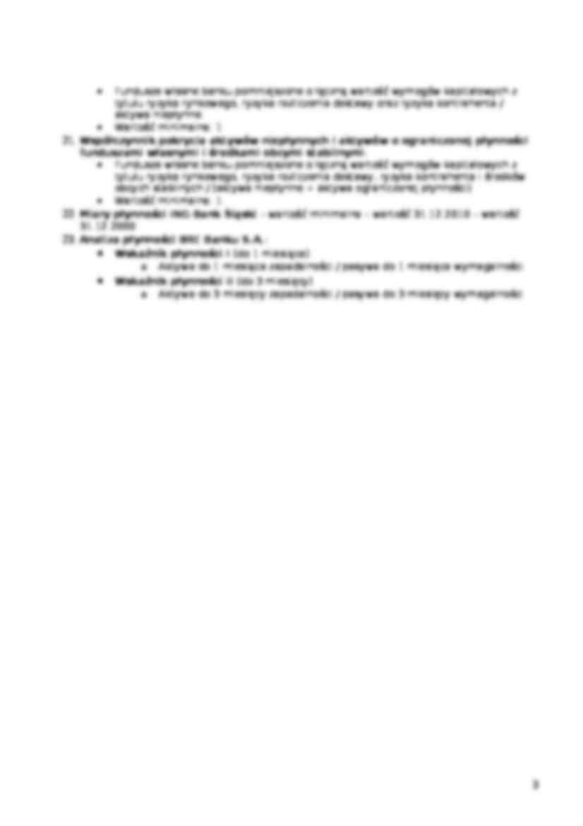 Zarządzanie płynnością banku-opracowanie - strona 3