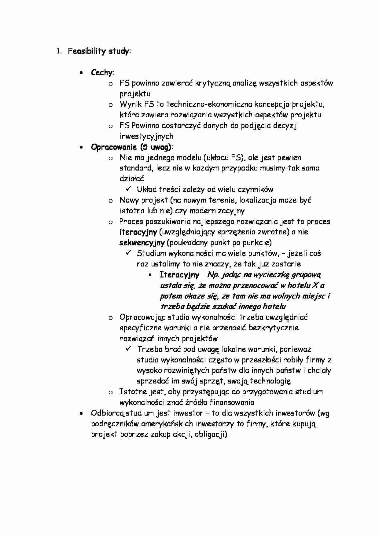 Studium wykonalności -opracowanie - strona 1