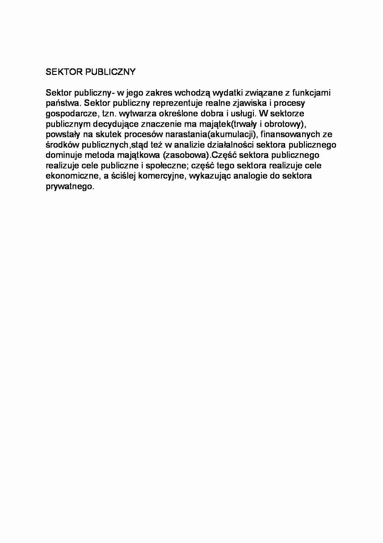 Sektor publiczny-opracowanie - strona 1