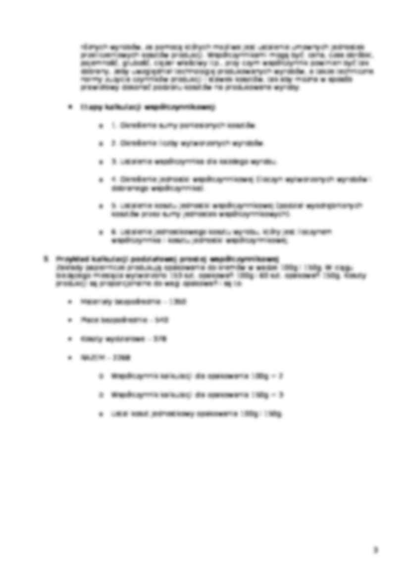 Rachunek kosztów- zadanie domowe ćwiczenia 4 - strona 3