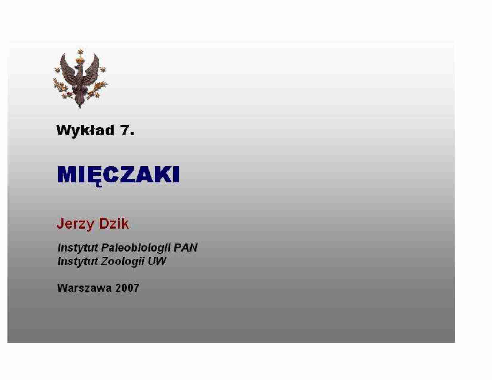 Mięczaki - omówienie zagadnienia - strona 1