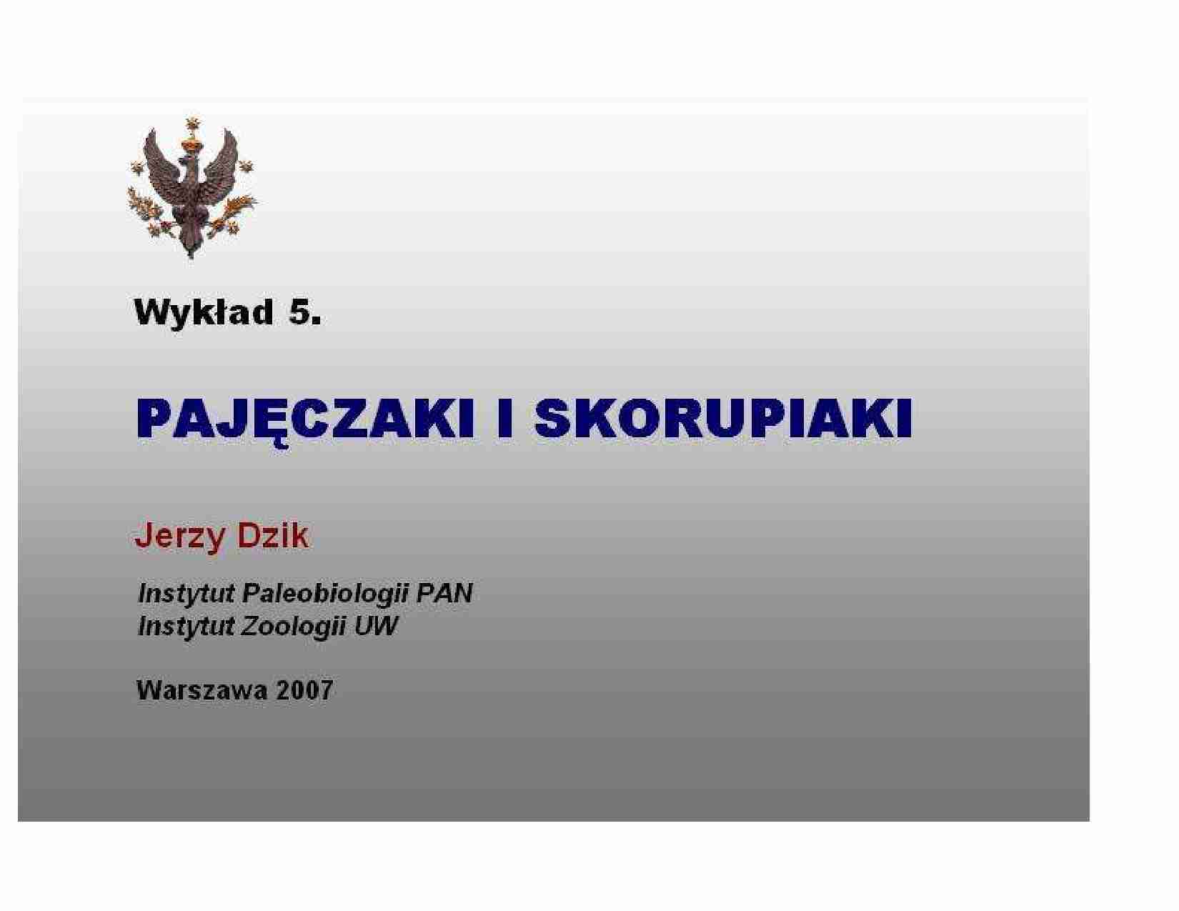 pajeczaki i skorupiaki - omówienie - strona 1
