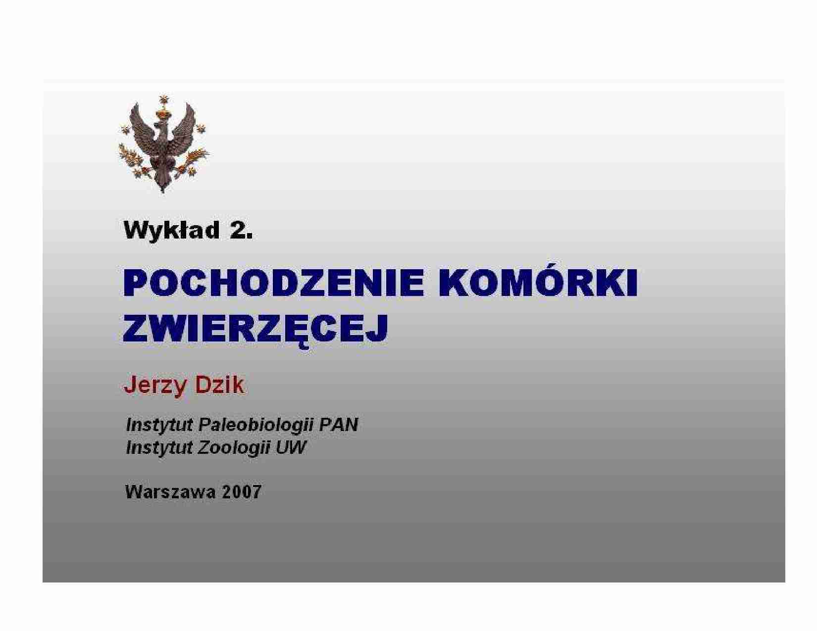 Pochodne komórki zwierzęce - omówienie - strona 1