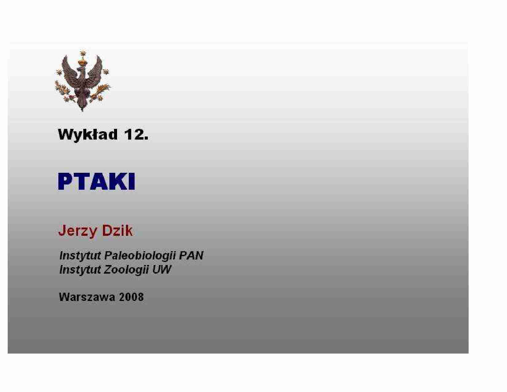 Ptaki - omówienie zagadnienia  - strona 1