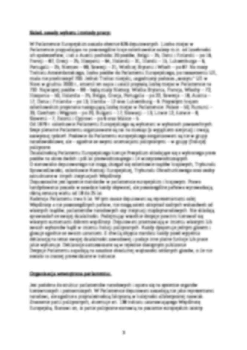 Parlament Europejski - omówienie. - strona 3